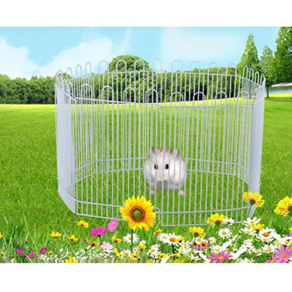 Hamster Small Animal Play Pen, , Outdoor Run Cage - White, 12 Panels Format Panels Size S