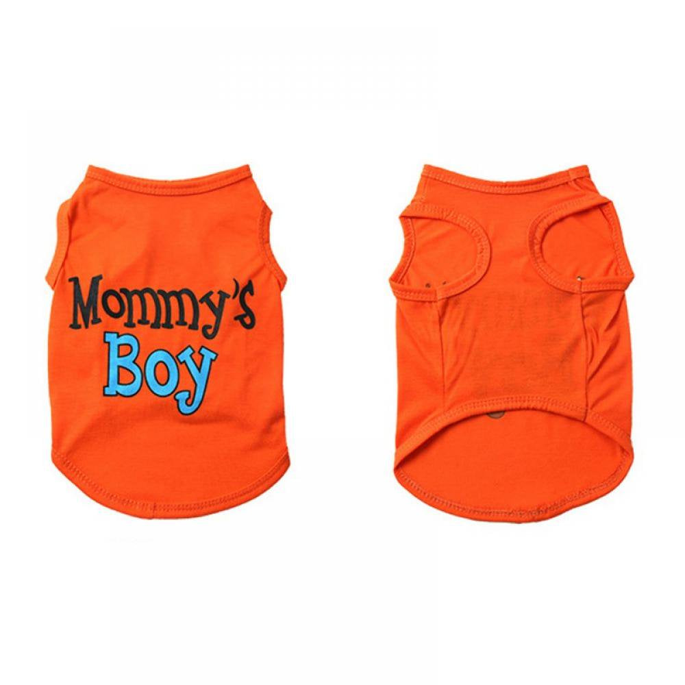 Mommy'S Boy Dog Shirt Male Puppy Clothes for Small Dog Boy Chihuahua Yorkies Bulldog Pet Cat Outfits Tshirt Apparel Animals & Pet Supplies > Pet Supplies > Cat Supplies > Cat Apparel Stibadium   