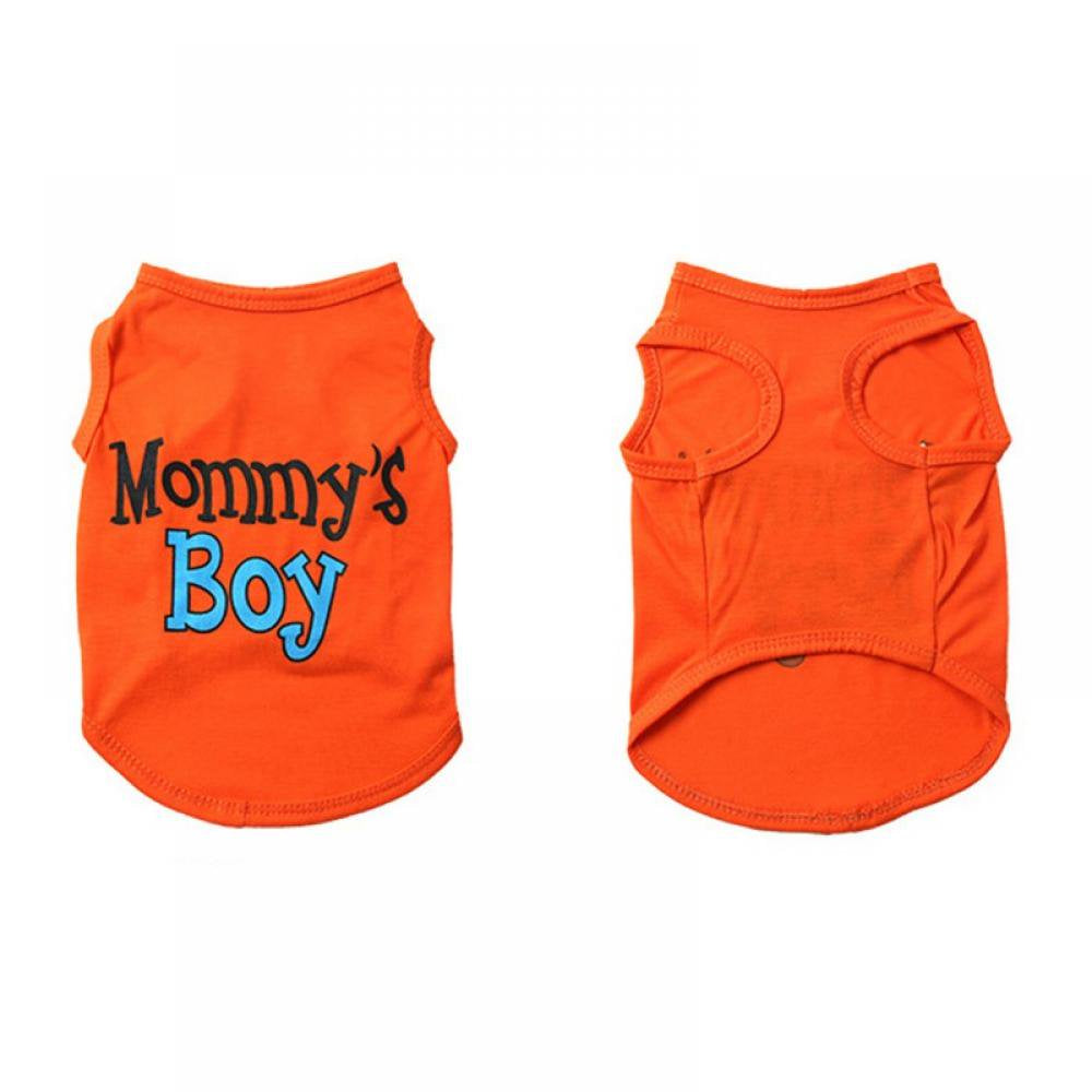 Mommy'S Boy Dog Shirt Male Puppy Clothes for Small Dog Boy Chihuahua Yorkies Bulldog Pet Cat Outfits Tshirt Apparel Animals & Pet Supplies > Pet Supplies > Dog Supplies > Dog Apparel Stibadium   