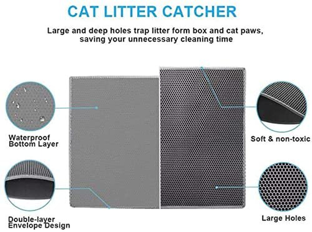 Cat Litter Mat, Cat Litter Double Layer Cat Litter Trapping Pet Litter Box Mat Clean Pad Products for Pet Cats Accessories Cat Pad(45*60Cm) Sale 7955 Animals & Pet Supplies > Pet Supplies > Cat Supplies > Cat Litter Box Mats Dunmore   