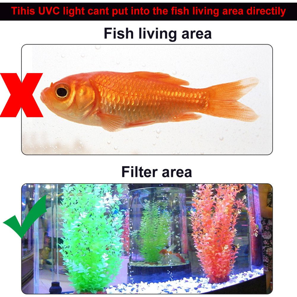 Aquarium Lights 7W Submersible Light Aquarium Clean Light for Aquarium Water Animals & Pet Supplies > Pet Supplies > Fish Supplies > Aquarium Lighting PODPLUG LC   