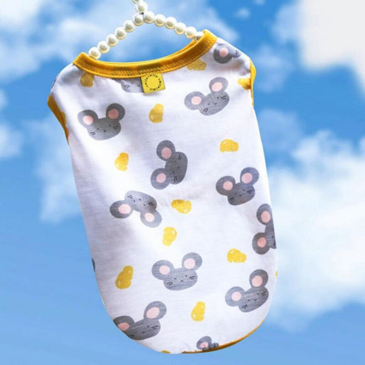Baywell Dog Shirts Cute Dog Clothes for Small Medium Girl Boy Soft Vest for Puppy and Cat Quick Dry Breathable Summer Pet Apparel, Yellow, L Animals & Pet Supplies > Pet Supplies > Cat Supplies > Cat Apparel Baywell L Yellow 