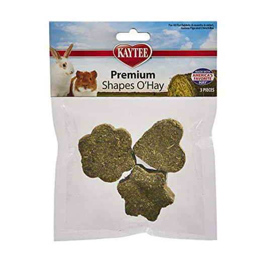 Kaytee Premium Timothy Treat Shapes O'Hay for Small Animals, 3 Count