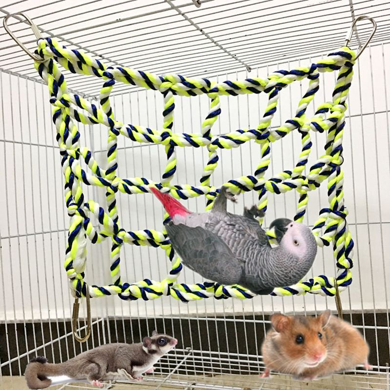 Parrot Perch Pet Bird Climbing Play Gym Net Play Toy Hammock Toy Swing Climbing Animals & Pet Supplies > Pet Supplies > Bird Supplies > Bird Gyms & Playstands BODYJONES L  