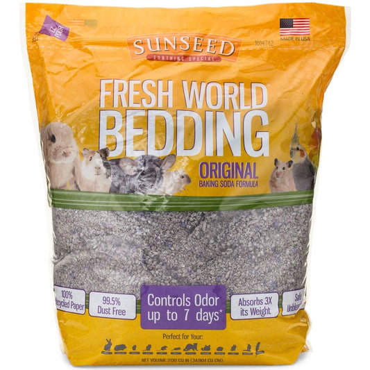 Sunseed® Fresh World Bedding Original Baking Soda Formula for Small Animals 450 Cubic Inch Animals & Pet Supplies > Pet Supplies > Small Animal Supplies > Small Animal Bedding Sunseed®   