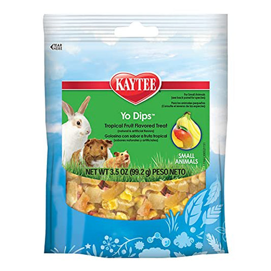 Kaytee Fiesta Yogurt Dipped Treats Tropical Fruit and Yogurt Mix for Small Animals, 3.5-Oz Bag Animals & Pet Supplies > Pet Supplies > Small Animal Supplies > Small Animal Treats Kaytee Products   