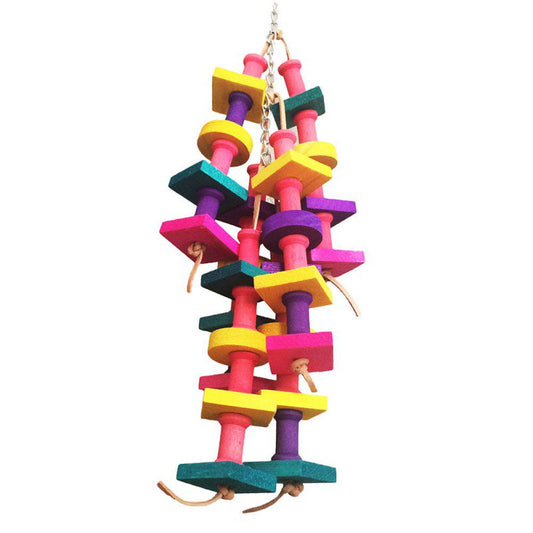Building Blocks Toys for Small, Medium and Large Parrots, Pet Rainbow Bite String Toys, Chewing Toy for Birds Animals & Pet Supplies > Pet Supplies > Bird Supplies > Bird Toys Maynos   