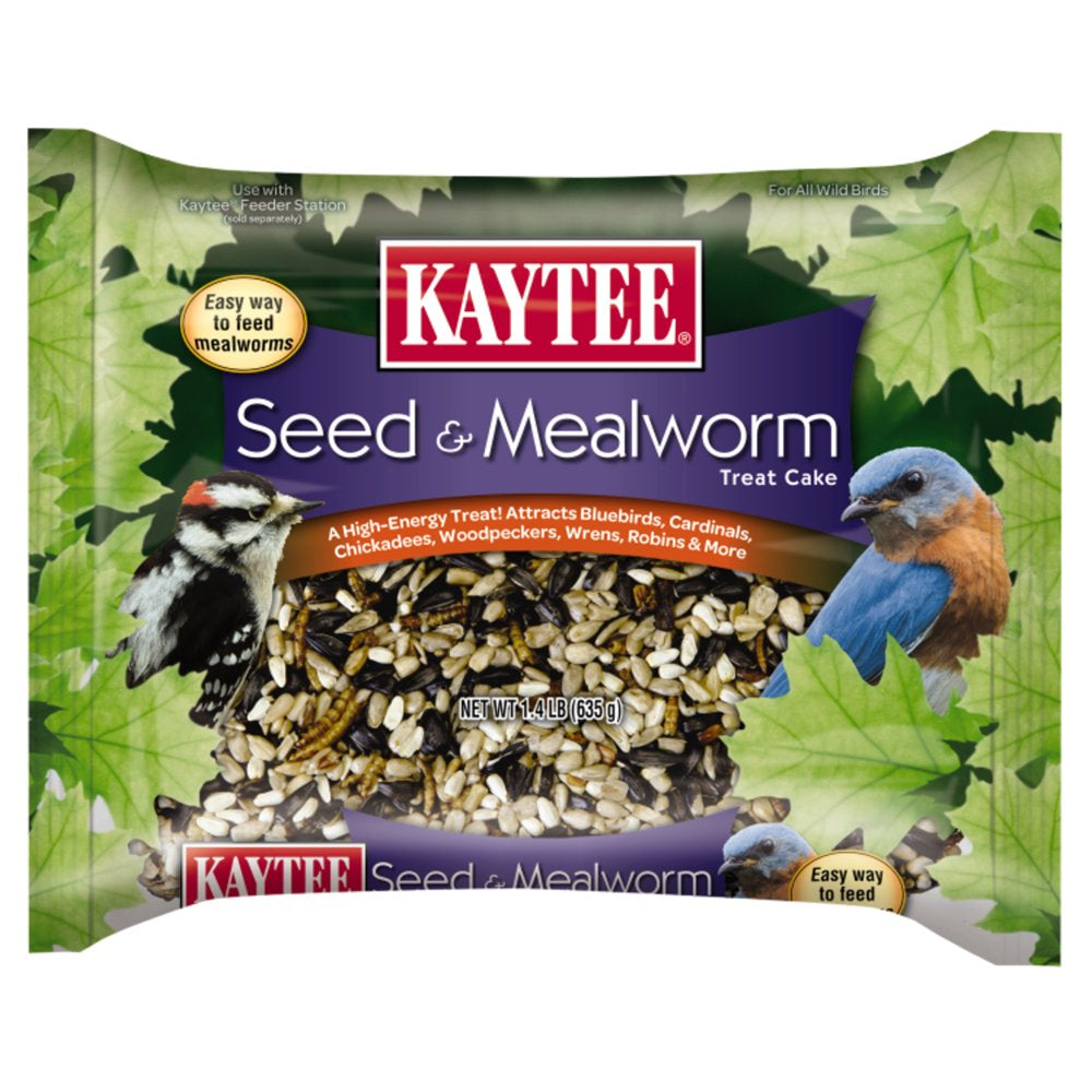 Kaytee Wild Bird Seed & Mealworm Treat Cake, 1.4 Lb Animals & Pet Supplies > Pet Supplies > Bird Supplies > Bird Treats Central Garden and Pet   