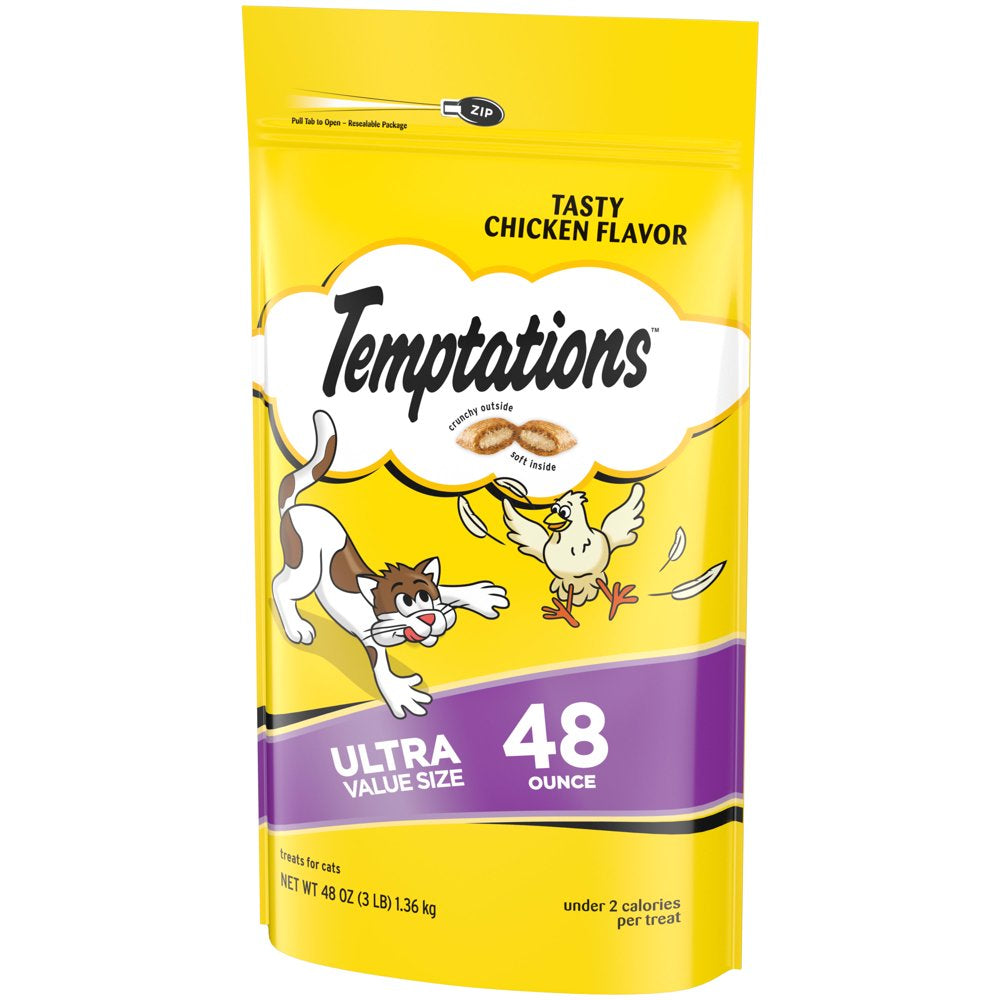 Temptations Chicken Flavor Topper, Crunchy & Soft Treat for Cat, 48 Oz. Animals & Pet Supplies > Pet Supplies > Cat Supplies > Cat Treats Mars Petcare   