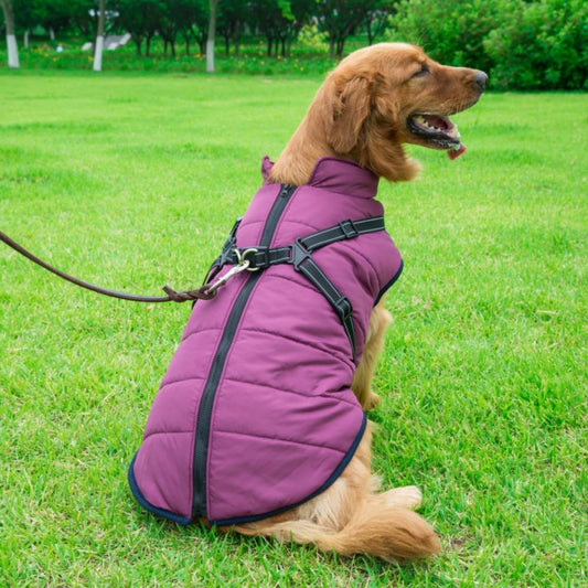 Pet Dog Jacket Vest Waterproof Thick Fleece Warm Coat for Puppy Cat Winter Cold Weather Apparel Animals & Pet Supplies > Pet Supplies > Cat Supplies > Cat Apparel Canopy 3XL Purple 