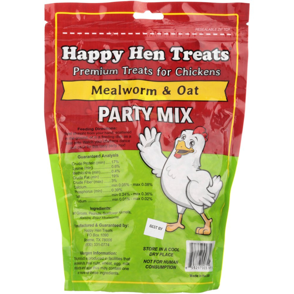 HAPPY HEN TREATS 17015 2LB Mealworm/Oats Mix Animals & Pet Supplies > Pet Supplies > Bird Supplies > Bird Treats Happy Hen Treats   