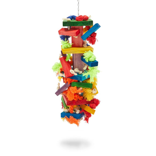 Large Bird Toy for Parrots & Parakeets Chewing, Colorful Cage Accessories for Pet Playing, 3.7 X 20 In Animals & Pet Supplies > Pet Supplies > Bird Supplies > Bird Cage Accessories Juvo Plus   