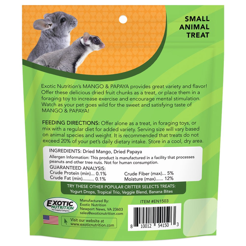 Exotic Nutrition Mango & Papaya Small Pet Treat Animals & Pet Supplies > Pet Supplies > Bird Supplies > Bird Treats Exotic Nutrition   