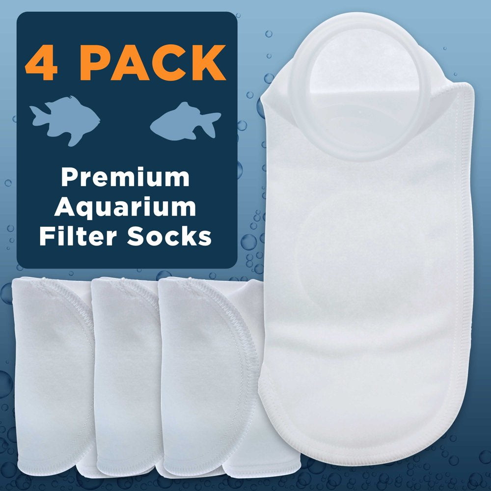 Master Pet Supply 4 Pack Premium Aquarium Filter Socks, 200 Micron, 4 Inch Ring by 14 Inch Long - Felt Filtration Bags for Freshwater, Saltwater Aquariums, Fish Tanks, Koi Ponds, Reefs, Sump, Overflow Animals & Pet Supplies > Pet Supplies > Fish Supplies > Aquarium Filters Master Pet Supply   