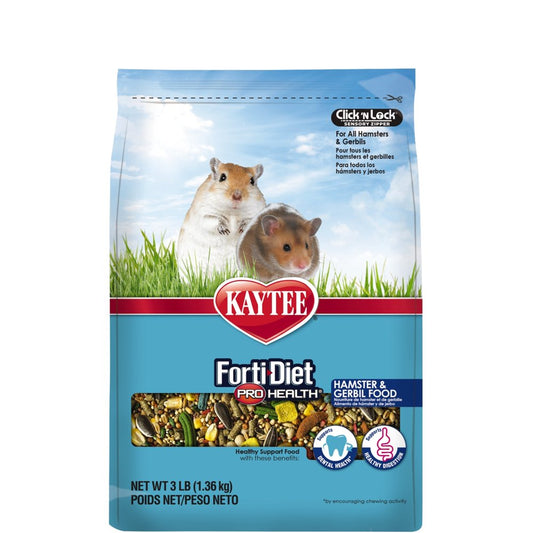 Kaytee Forti-Diet Pro Health Hamster and Gerbil Food 3Lb Animals & Pet Supplies > Pet Supplies > Small Animal Supplies > Small Animal Food Central Garden and Pet   