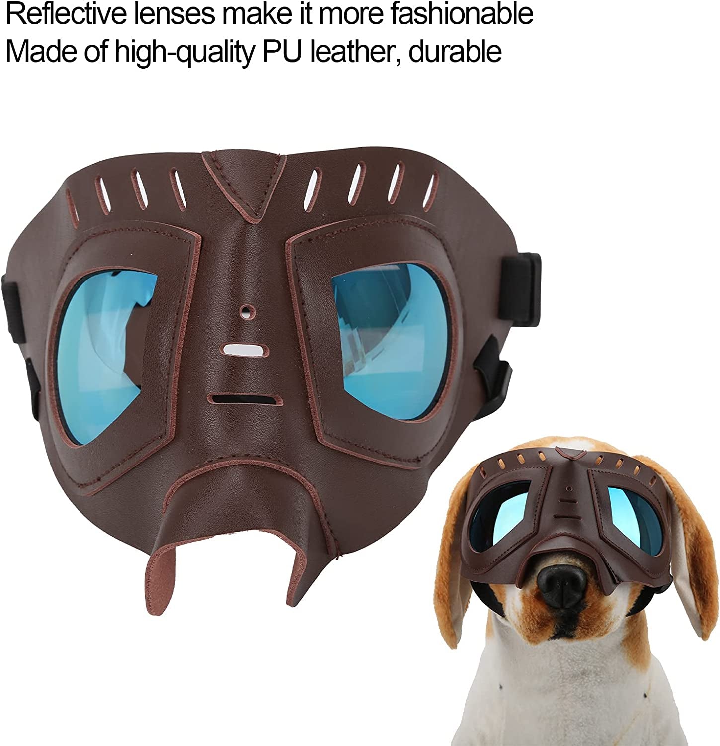 Dog Sunglasses Dog Goggles,12.6In Pet Goggles, UV Protection Wind Protection Dust Protection Fog Protection Animal Glasses Eye Wear Protection with Adjustable Strap for Medium Large Dog Animals & Pet Supplies > Pet Supplies > Dog Supplies > Dog Apparel plplaaoo   