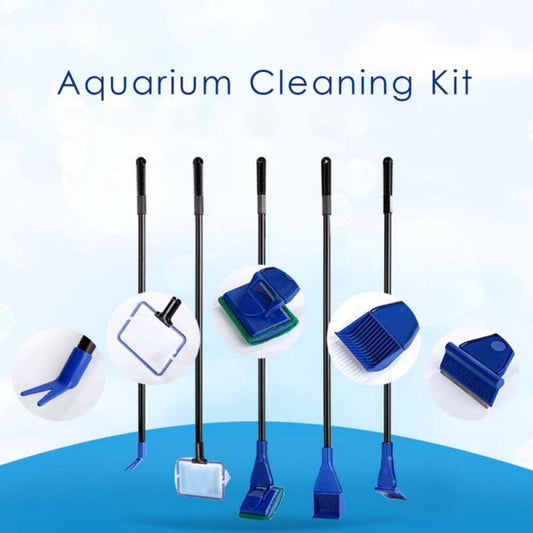 Sweetcandy Aquarium Cleaning Tools Kit 5 in 1 Function for Long Deep Fish Tank, Including Algae Scrape, Cleaning Sponge, 3.9" Small Fishnet, Gravel Rake, Plant Fork Animals & Pet Supplies > Pet Supplies > Fish Supplies > Aquarium Fish Nets SweetCandy   