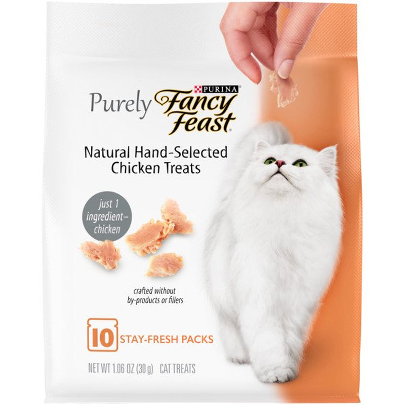 Fancy Feast Natural Cat Treats, Purely Natural Hand-Selected Chicken, (5) 10 Ct. Pouches Animals & Pet Supplies > Pet Supplies > Cat Supplies > Cat Treats Nestlé Purina PetCare Company   