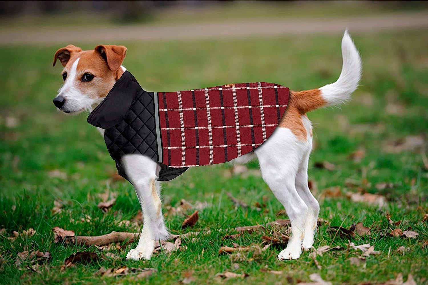 Warm Dog Jacket Reversible British Style Plaid Dog Vest Windproof Winter Dog Coat for Small Medium Large Dogs (2Xl(Neck:27.5-31.5'' LEN:24'' CH:31.5-39.4''), Red) Animals & Pet Supplies > Pet Supplies > Dog Supplies > Dog Apparel MeiLiMiYu   