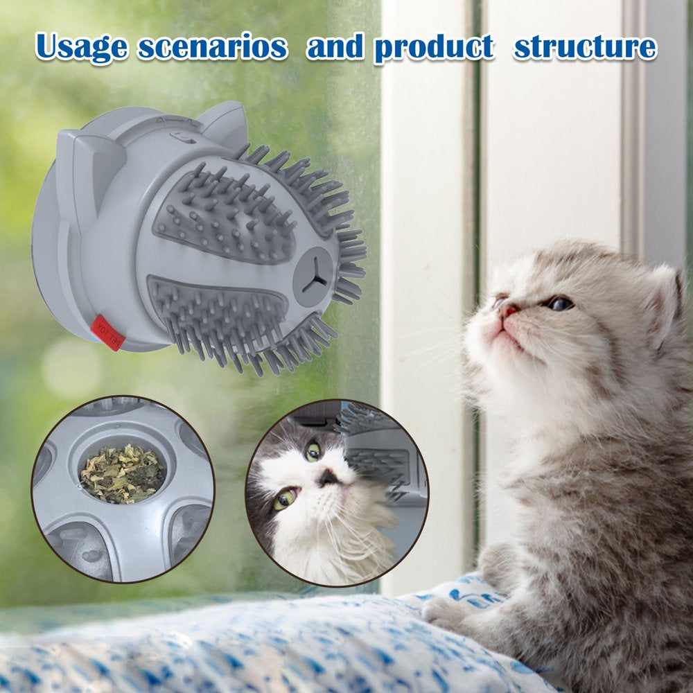 Cat Self Groomer with Catnip Automatic Rotating Cat Massager 2-Speed Rotating with Color-Changing LED Light, Interactive Catnip Cat Toys Animals & Pet Supplies > Pet Supplies > Cat Supplies > Cat Toys Vistreck   