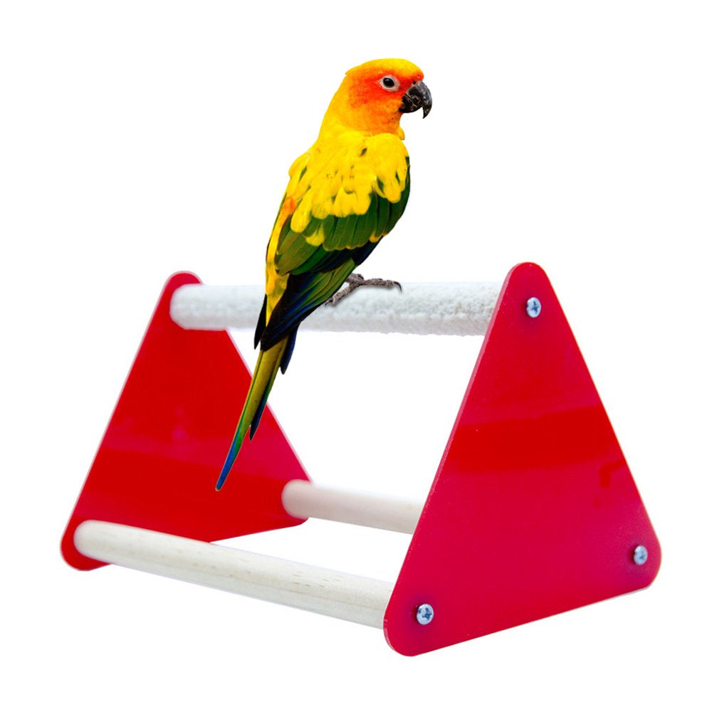 Parrot Perch for Small Birds Plastic Bars Ladder Training Stand Triangular Rack Animals & Pet Supplies > Pet Supplies > Bird Supplies > Bird Ladders & Perches WANGFUFU   