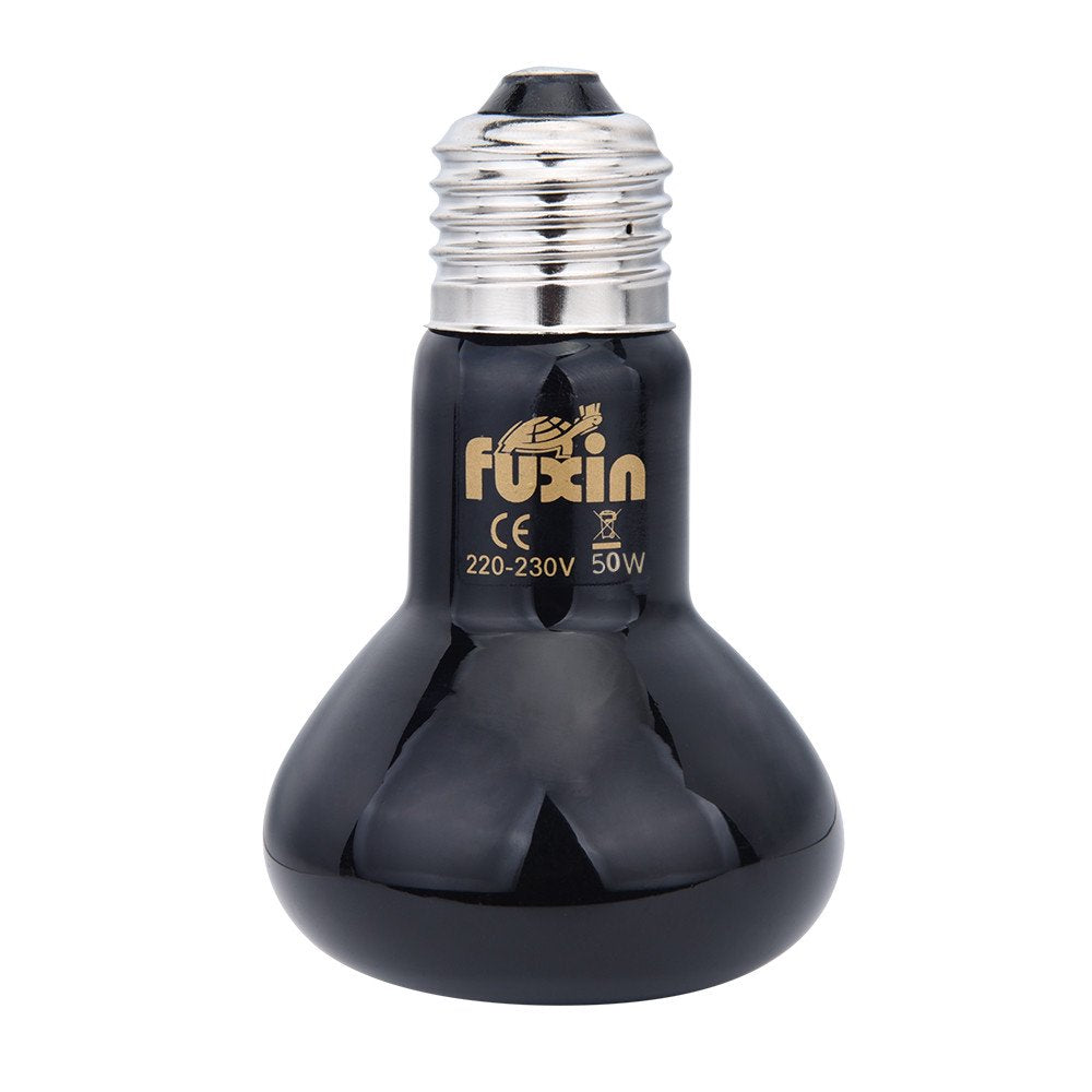 Kuluzego 50W UVA Day Night Amphibian Snake Lamp Heat Reptile Bulb Light 220V  Kuluzego Black  