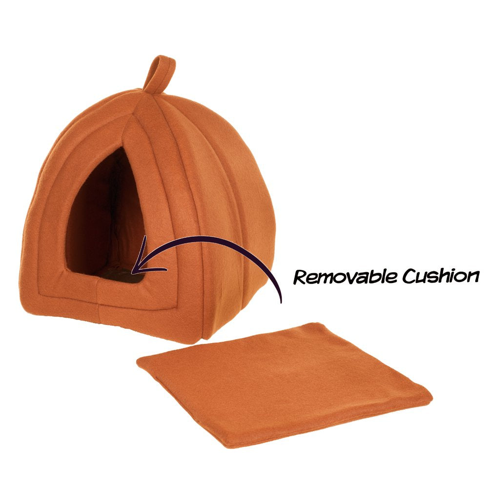 Cat House - Indoor Bed with Removable Foam Cushion - Pet Tent for Dogs, Rabbits, Guinea Pigs, Hedgehogs, and Other Small Animals by PETMAKER (Brown) Animals & Pet Supplies > Pet Supplies > Cat Supplies > Cat Beds Trademark Global, LLC.   