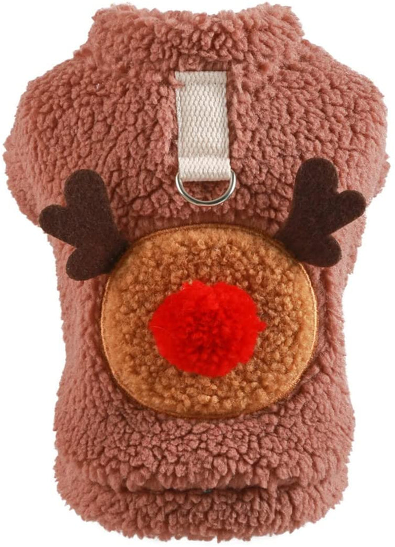 Dog Sweater for Small & Medium Dog,Warm Soft Flannel Heart Shape Dog Christmas Sweater for Puppy,Dog Cat Cold Weather Coats Vest,Xmas Apparel Clothes for Pets Animals & Pet Supplies > Pet Supplies > Dog Supplies > Dog Apparel Naroume Pink X-Large 