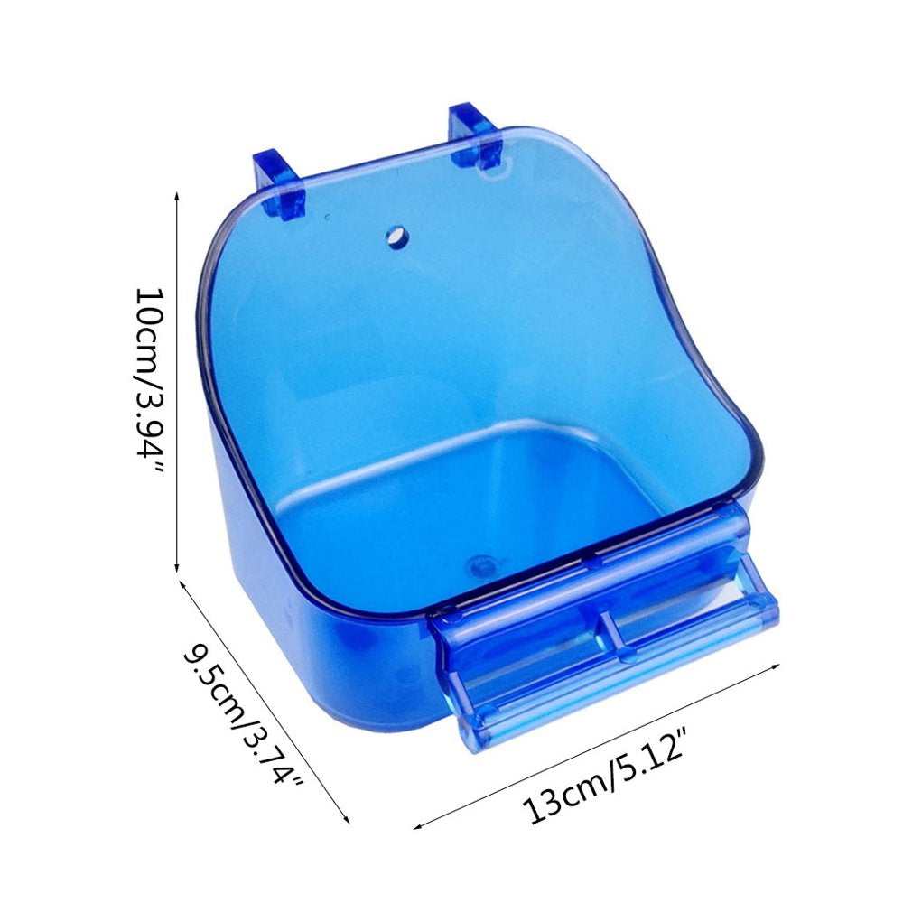Hanging Bathing Box for Small Birds Parrot Food Tray Cage Shower Accessories