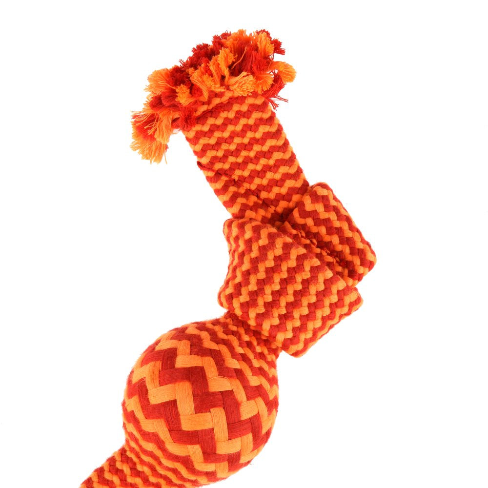 Mammoth Flossy Chews Candy Wraps Double Rope Tug Dog Toy with (2) 2.75" Squeaky Balls Inside, Large, 28" Animals & Pet Supplies > Pet Supplies > Dog Supplies > Dog Toys Mammoth Pet Products   