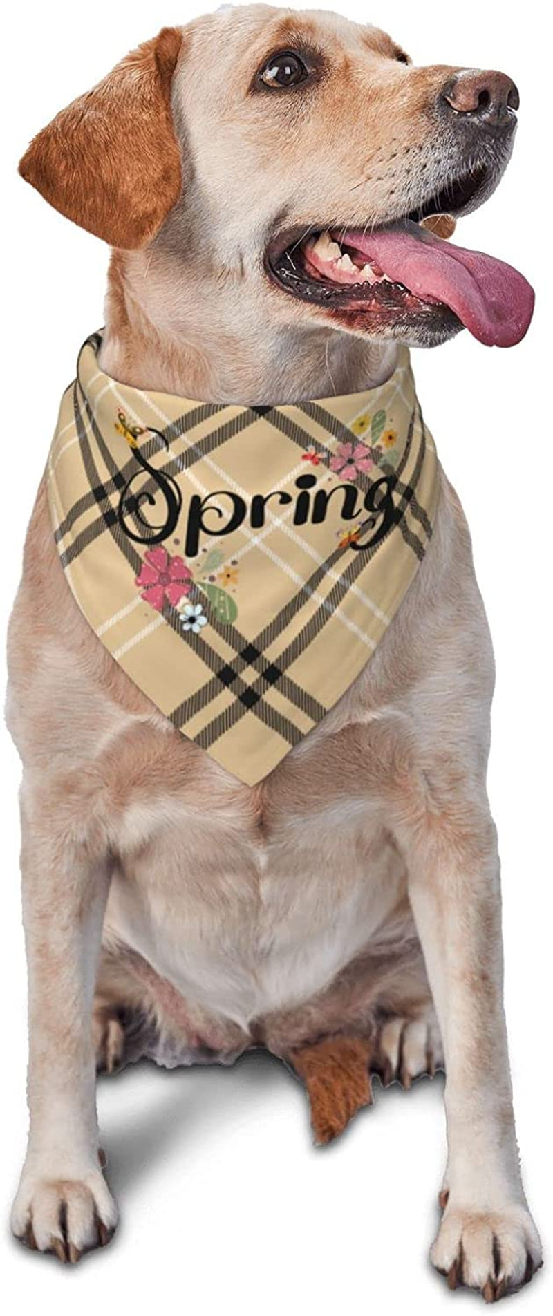 Hello Spring Season Hand Pet Dog and Cat Decorative Triangle Scarf,Dog Bandana,Breathable and Stain Resistant. Animals & Pet Supplies > Pet Supplies > Dog Supplies > Dog Apparel ZALTAS   