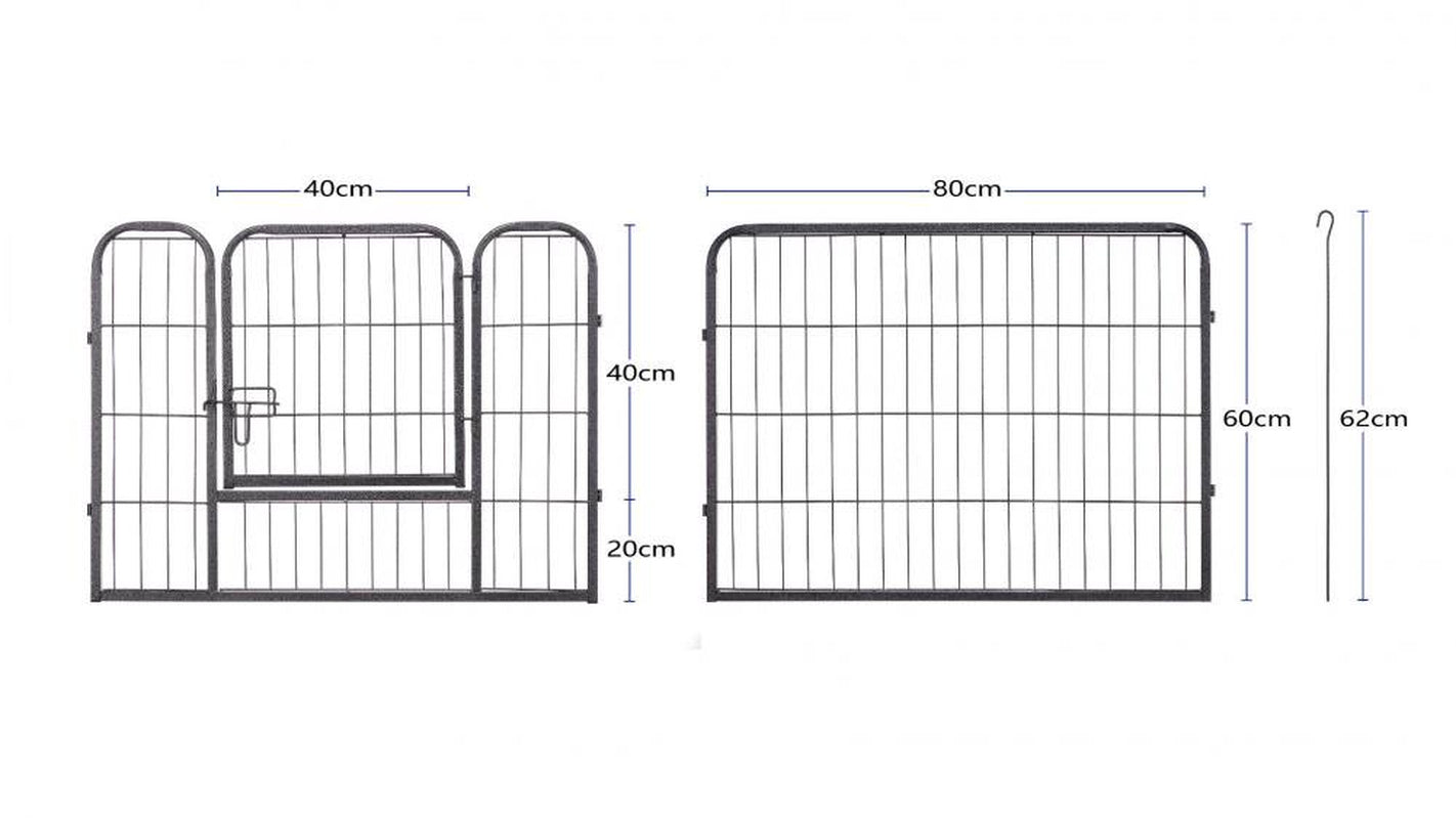 AFANQI One Door Dary Gray Dog Playpen, 31" X 24" Dog Fence, Exercise Pen for Large/Medium/Small Dogs and Cats, Pet Puppy Playpen for RV, Camping, Yard Animals & Pet Supplies > Pet Supplies > Dog Supplies > Dog Kennels & Runs AFANQI   