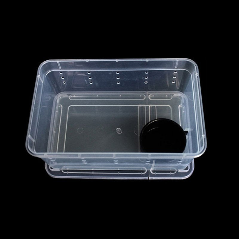 Walbest Reptile Feeding Box,Transparent Plastic Amphibian Insect Reptile Breeding Box Transport Feeding Case Animals & Pet Supplies > Pet Supplies > Reptile & Amphibian Supplies > Reptile & Amphibian Food Walbest   