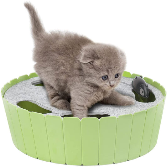 Clearance! Pawaboo Cat Toy with Running Mouse, Electric Interactive Motion Cat Toy Automatic Rotating Teaser Pop and Play Hide and Seek Hunt Cat Toy for Pet Cat Kitten Play Fun Excercise, Mint Green Animals & Pet Supplies > Pet Supplies > Cat Supplies > Cat Toys Pawaboo   