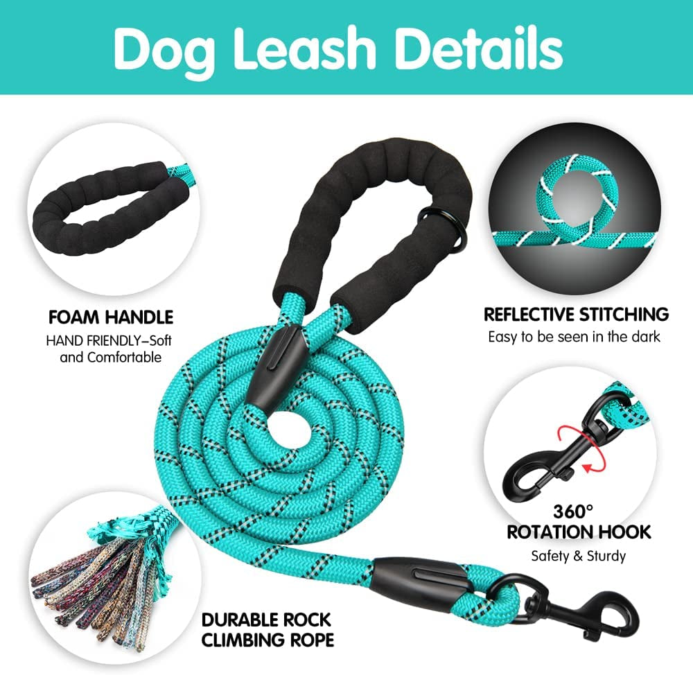 Falinlve Dog Harness and Leash Combo, Escape Proof No Pull Vest Harness, Reflective Adjustable Soft Padded Pet Harness with Handle for Small to Large Dogs,M (Blue) Animals & Pet Supplies > Pet Supplies > Dog Supplies > Dog Apparel Falinlve   