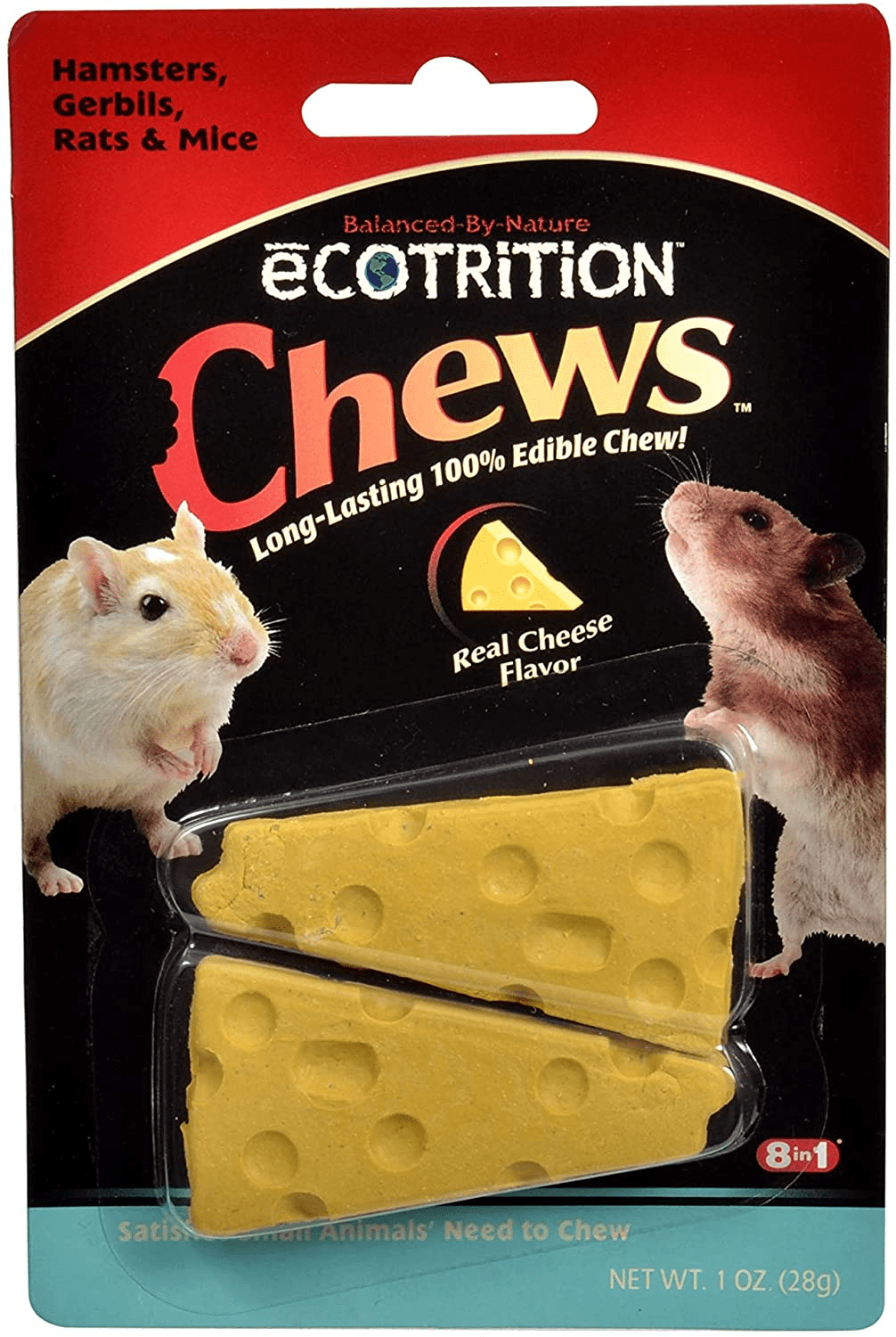 8 in 1 Pet Products Seop84002 Ecotrition Small Animal Cheesie Chews, 1-Ounce