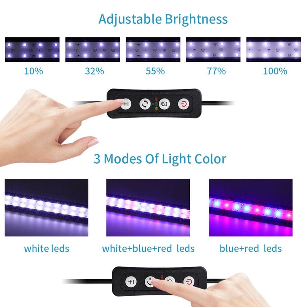 8 Inch Aquarium Light with Timer Submersible Fish Tank Light Adjustable Brightness 3 Light Modes Clamp Aquarium LED Fish Tank Clip Light Animals & Pet Supplies > Pet Supplies > Fish Supplies > Aquarium Lighting MABOTO   