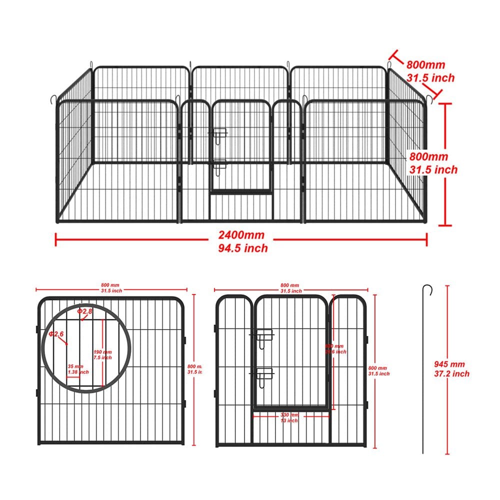 8-Panels High Quality Wholesale Cheap Best Large Indoor Metal Puppy Dog Run Fence / Iron Pet Dog Playpen Animals & Pet Supplies > Pet Supplies > Dog Supplies > Dog Kennels & Runs Ideal Swan   