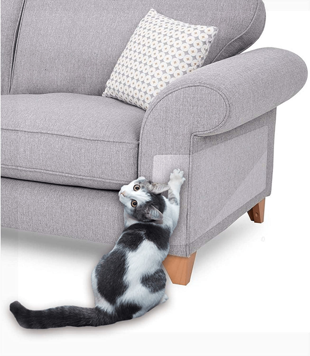 8 Pcs Furniture Protectors from Cats, Cat Scratch Deterrent, Couch Protector 4 Pack X-Large (17"L 12"W) + 4 Pack Large (18"L 9"W) Cat Repellent for Furniture, Stop Pets from Scratching Furniture Couch Animals & Pet Supplies > Pet Supplies > Cat Supplies > Cat Furniture CAILENI   