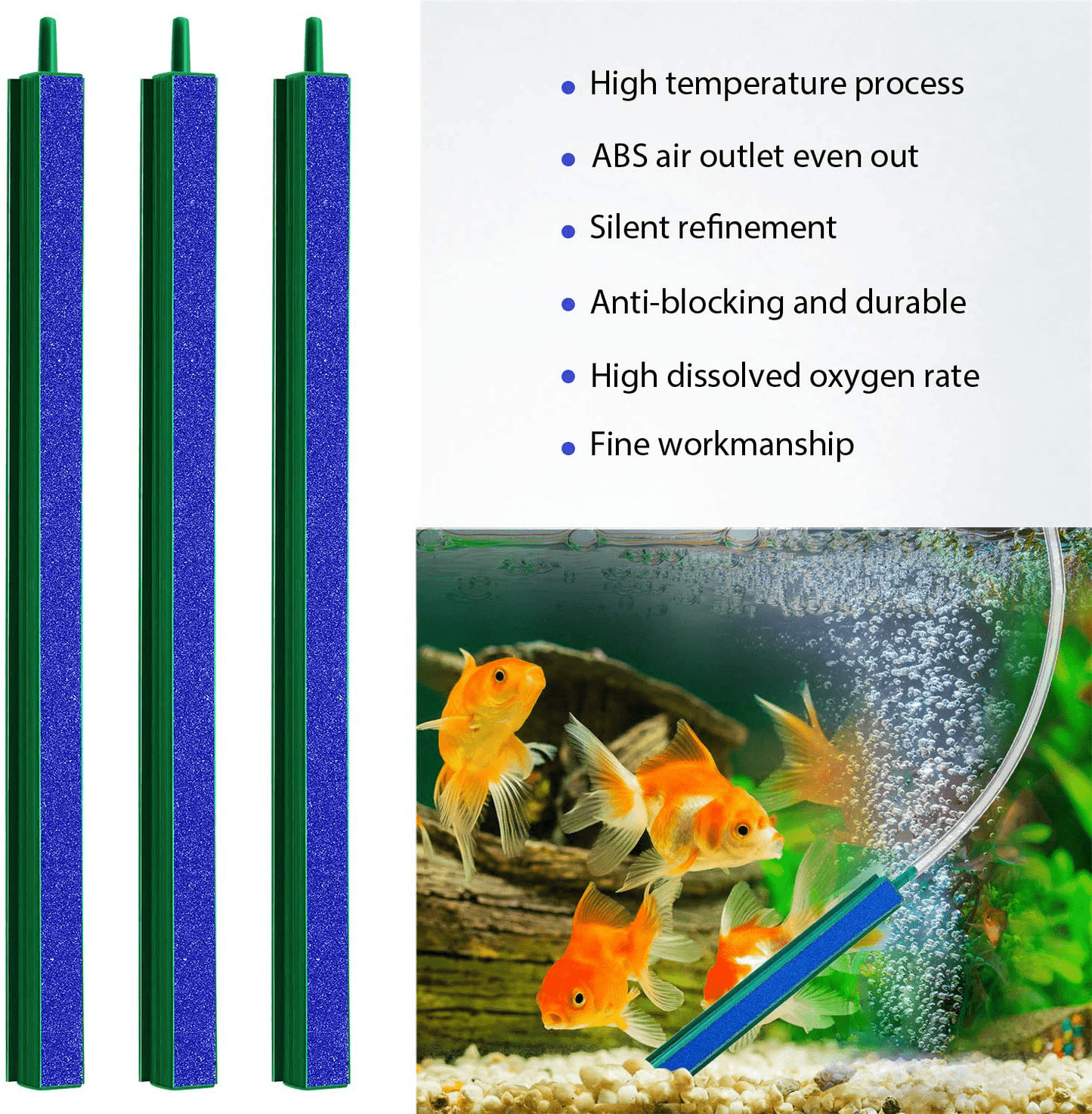 8 Pieces Air Stone Bar Set Including 4 Pieces 12 Inch Hydroponic Fish Tank Bubble Release Airstone and 4 Pieces Aquarium Suction Cup Clips for Aquarium Fish Tank Oxygen and Water Movement Animals & Pet Supplies > Pet Supplies > Fish Supplies > Aquarium Air Stones & Diffusers Patelai   