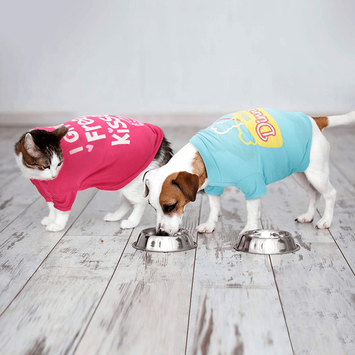 8 Pieces Printed Puppy Dog Shirts Breathable Dog Apparel Soft Puppy Sweatshirt Pet Daily Shirt Colorful Pet Clothing for Dogs and Cats