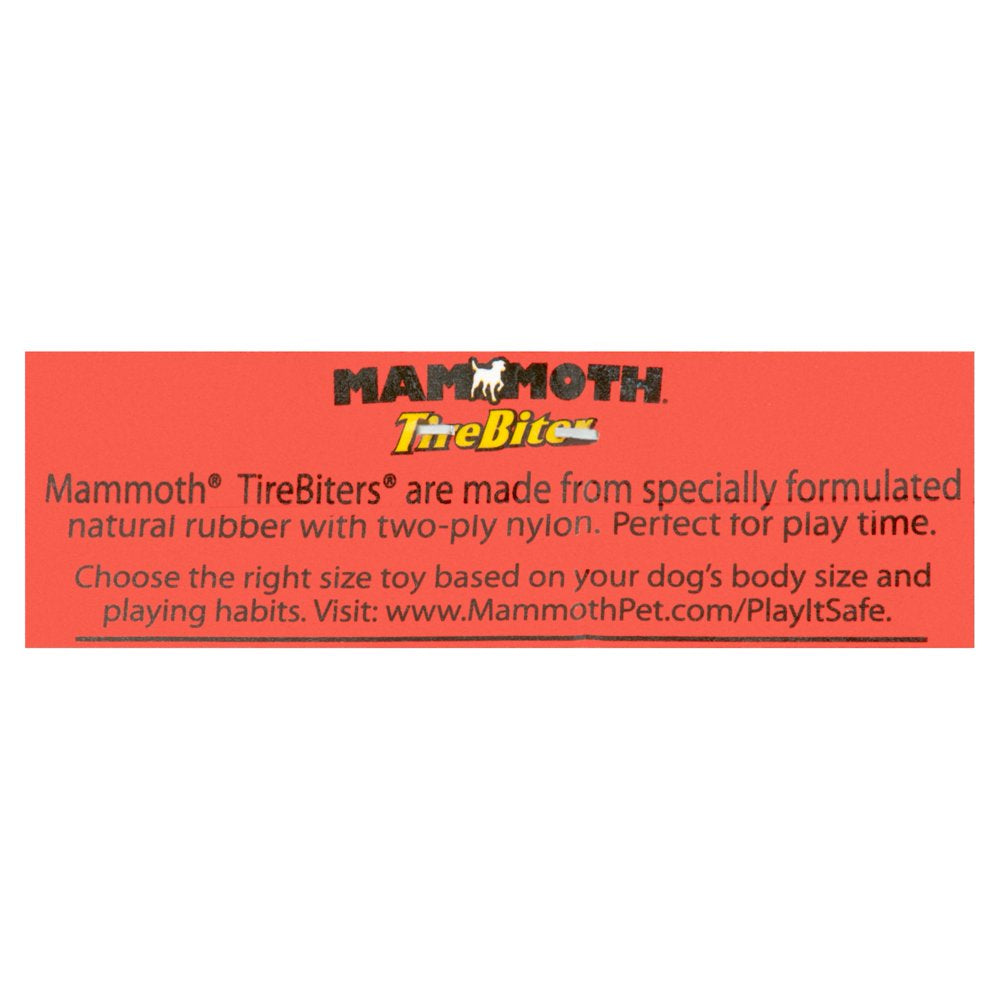 Mammoth Tirebiter Rubber Tire Dog Toy, Mini Animals & Pet Supplies > Pet Supplies > Dog Supplies > Dog Toys Mammoth®   