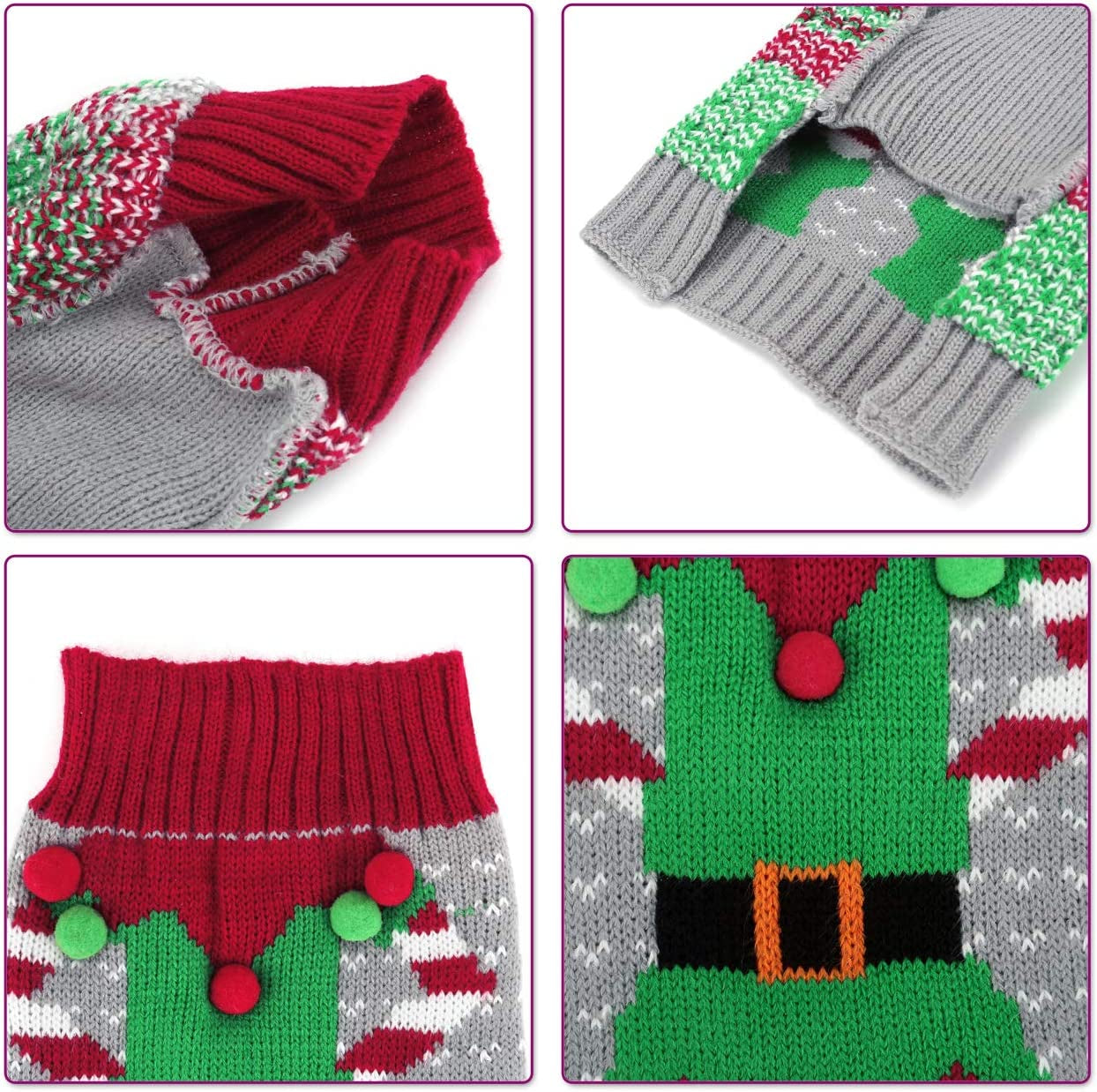 Mogoko Cute Dog Cat Ugly Christmas Sweater，Pet Fleece Xmas Sweater Warm Clothes for Winter Cold Weather（Xl Size） Animals & Pet Supplies > Pet Supplies > Dog Supplies > Dog Apparel Mogoko   