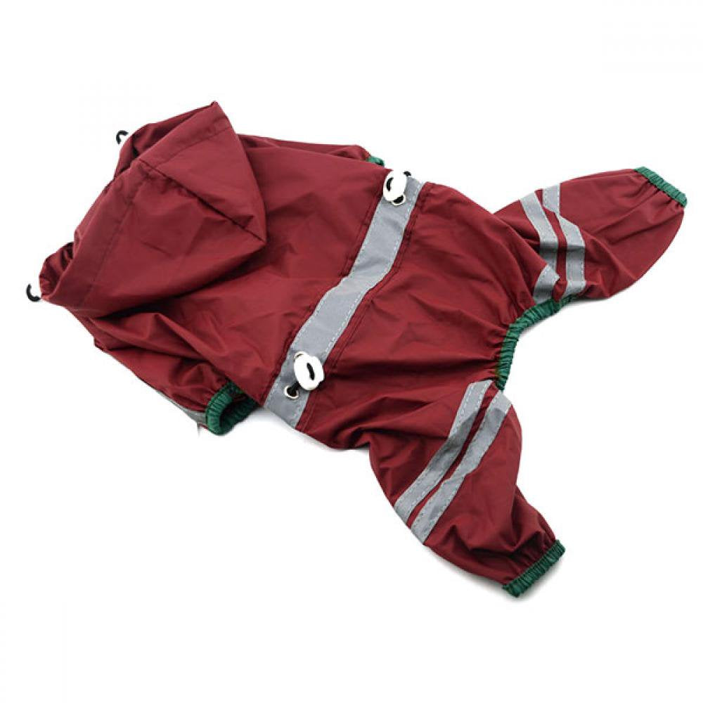 Dog Raincoat Waterproof Rain Coat Clothes for Dogs Outdoor Walking Pets Rainy Wearing Clothing Hoodie Apparel Animals & Pet Supplies > Pet Supplies > Dog Supplies > Dog Apparel 774242030 M Red Wine 