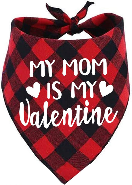 Valentines Day Dog Scarf, Buffalo Plaid Pet Bandana for Medium Large Dogs Animals & Pet Supplies > Pet Supplies > Dog Supplies > Dog Apparel JPB   