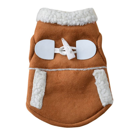 Small Dog Cat Pet Winter Clothes Jacket Coat Apparel Warm Sweater Puppy Warm Vest Costume Animals & Pet Supplies > Pet Supplies > Dog Supplies > Dog Apparel Taykoo M Brown 