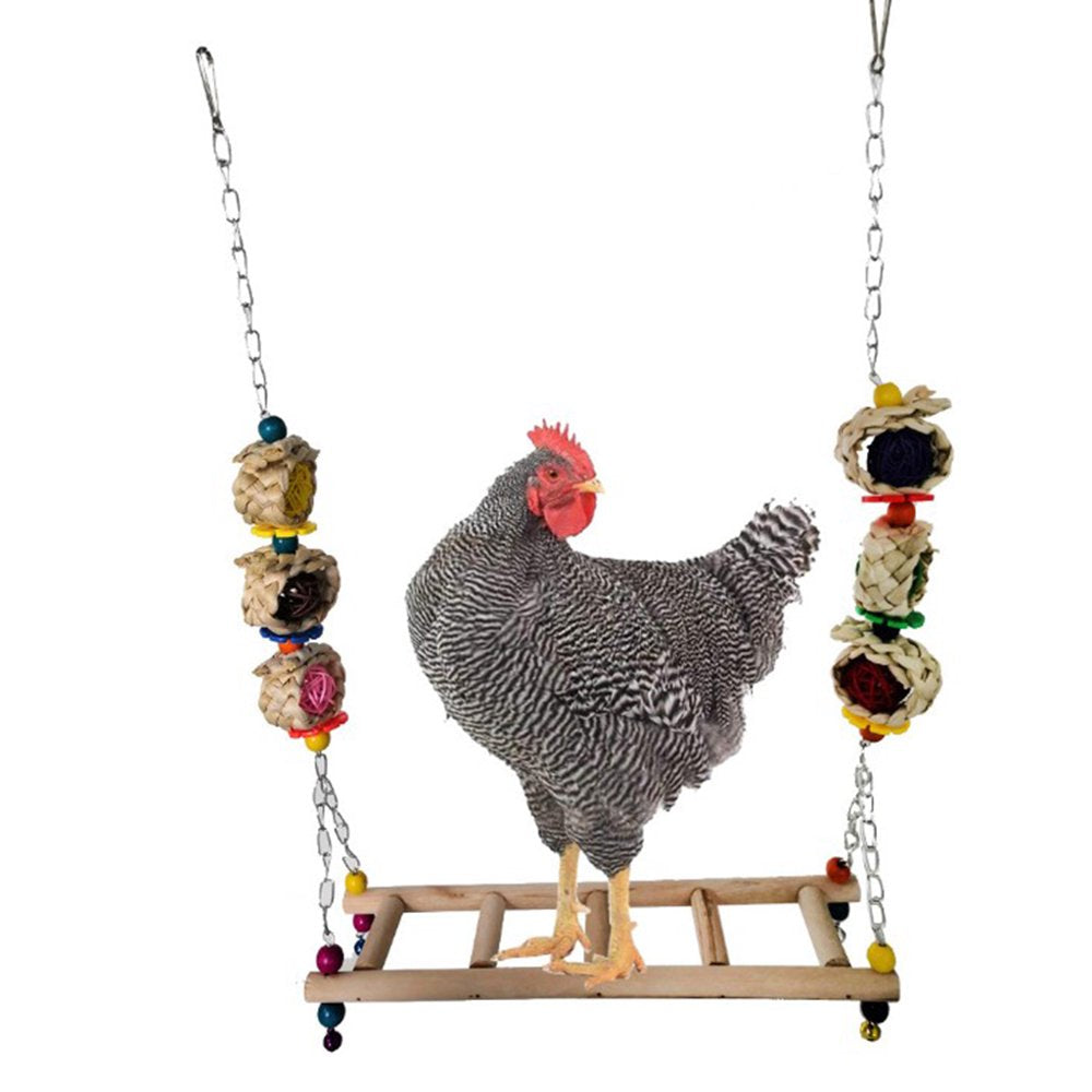 Chicken Ladder Birds Perch Chicken Toy Chicken Large Birds Ladder-A Animals & Pet Supplies > Pet Supplies > Bird Supplies > Bird Ladders & Perches Menolana   