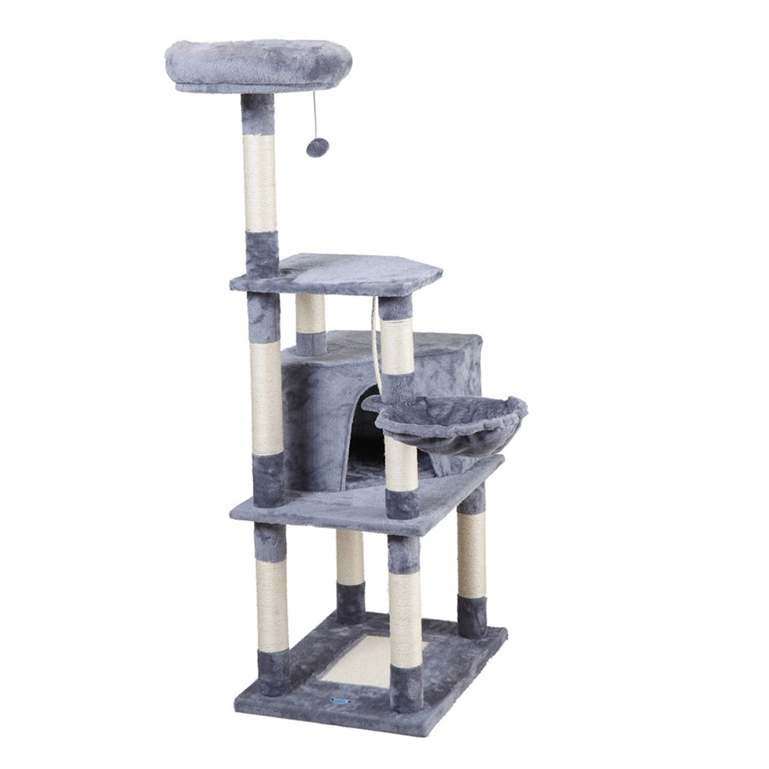 Pefilos Cat Tower for Indoor Cats, Pet Furniture for Cats and Kittens ,Cat Tree for Big Cats, 58.3-Inch Cat Condo,Gray