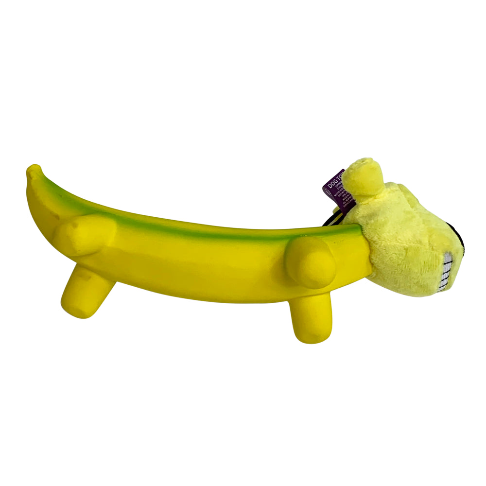 Multipet Smiling Dog Loofa Pals Latex Plush Dog Toy, Banana Shaped Animals & Pet Supplies > Pet Supplies > Dog Supplies > Dog Toys Multipet   