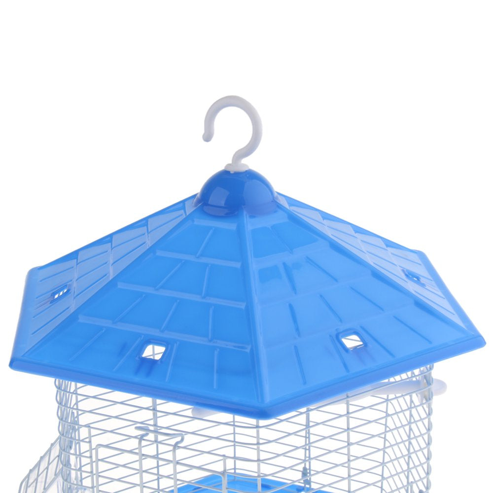 New Bird Cage Parrot Cage with Stand Stick Bird Lover Gift Blue Animals & Pet Supplies > Pet Supplies > Bird Supplies > Bird Cages & Stands SunniMix   